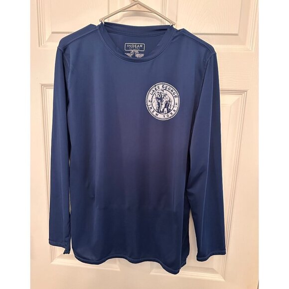 Lake George New York Performance Blue Shirt Mens Small - Picture 2 of 4
